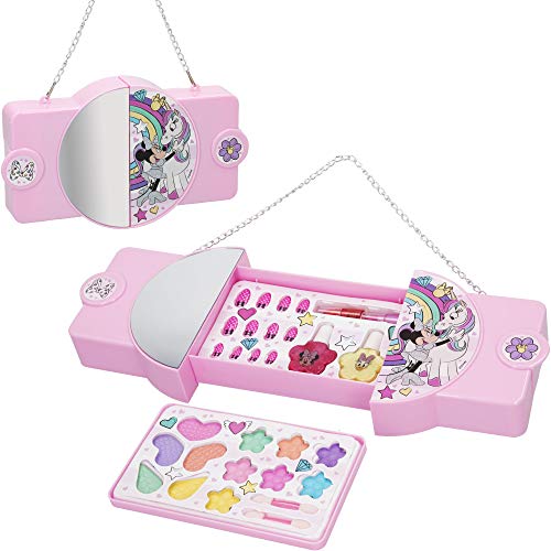 Disney - Set maquillaje infantil niñas Bolso Maletin Maquillaje Minnie Juego maquillaje niñas niños 5 años Set maquillaje niña Pintauñas Manicura juguete Regalos para niñas