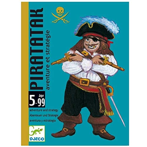 Djeco Juego Infantil de Cartas PIRATATAK Juego de Estrategia . Niños Mayores de 5 años.