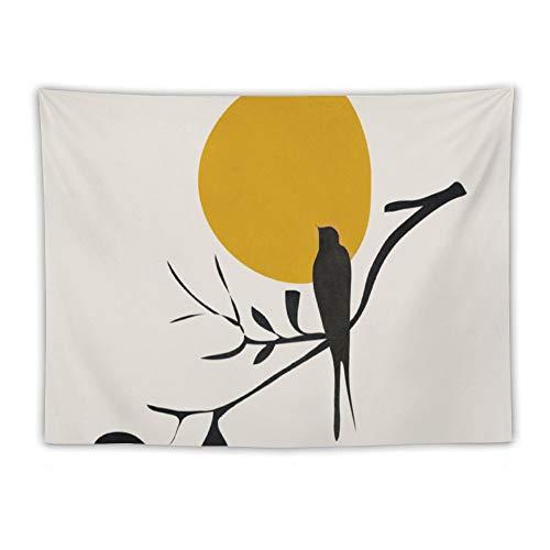 DKISEE Tapices de calidad para colgar en la pared, diseño de pájaro y el sol poniente, para sala de estar, dormitorio, decoración del hogar, 152 x 201 cm DKISEE Tapices de calidad para colgar en la pared, diseño de pájaro y el sol poniente, para sala de estar, dormitorio, decoración del hogar, 152 x 201 cm
