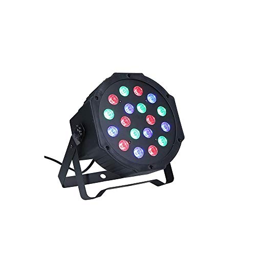 Docooler DMX-512, Luz de Escenario PAR Lámpara Estroboscópico , 1W x 18 LED, AC 110-220V