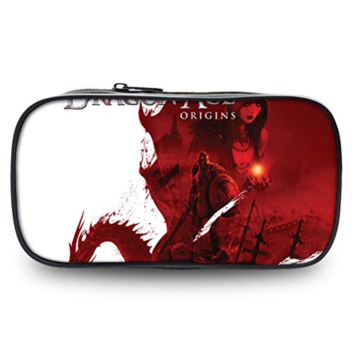 Dragon Age Dawn of the Seeker Caja de lápiz creativo Bolsa de almacenamiento básica Impresión Bolsa bonita de lápiz Bolsa de cosmética para estudiantes adecuados para estudiantes de chicos estudiantil