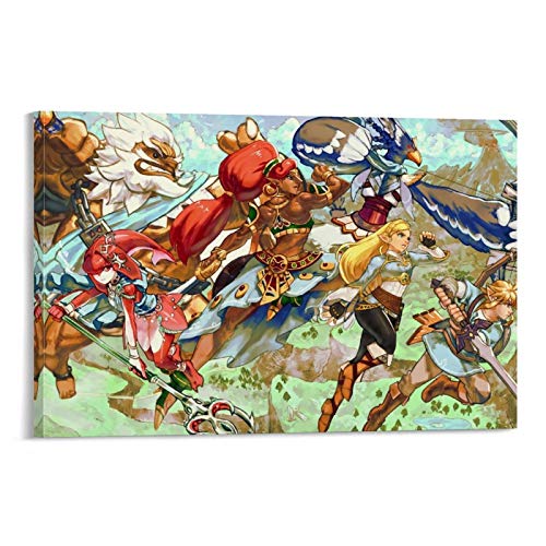 DRAGON VINES Impresión artística de la leyenda de Zelda Breath of The Wild Link Princesa Zelda Four Heroes en lienzo, impresión artística de pared para sala de estar, oficina en casa, 30 x 45 cm DRAGON VINES Impresión artística de la leyenda de Zelda Breath of The Wild Link Princesa Zelda Four Heroes en lienzo, impresión artística de pared para sala de estar, oficina en casa, 30 x 45 cm