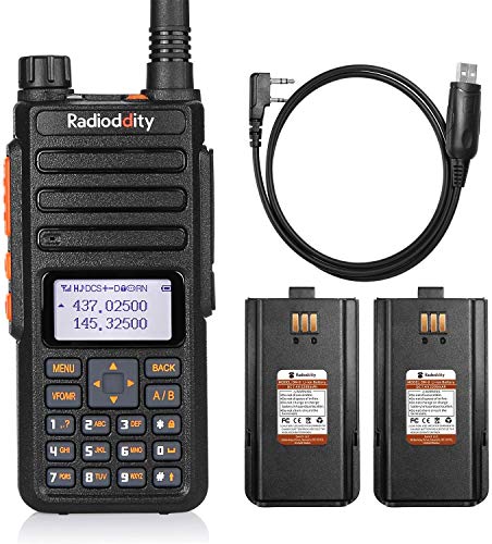 El walkie-Talkie Radioddity GA-510, de Banda Dual con 10 vatios de Potencia para Largo Alcance es una Radio de Aficionados Que Viene con Auricular, 2 baterías y Cable de programación