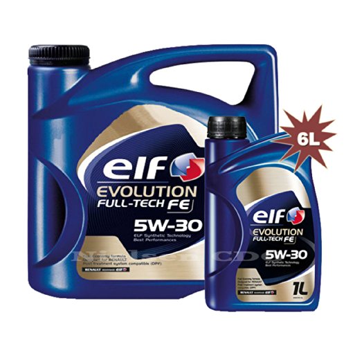 Elfo Evolution full-tech Fe 5 W-30 Aceite sintético de motor 1 x 5L + 1 x 1L = 6 litros