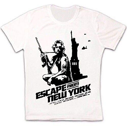 Escape from New York 80s Action Movie Retro Vintage Hipster Unisex T Shirt-XL,White/Women's