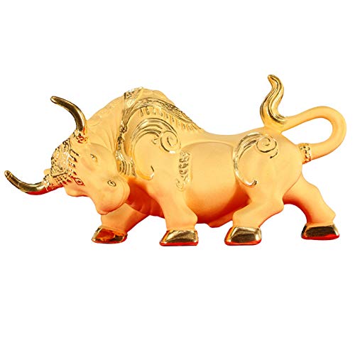 Escultura Feng Shui del zodiaco chino vaca Año de Oro de Colección Figuras Decoración for la suerte y Riqueza perfecto for su hogar u oficina e idea del regalo for los Gestores de Inversión Decoración