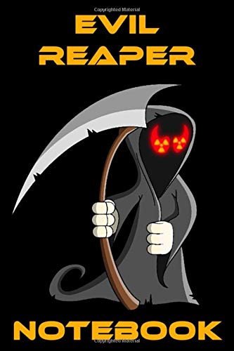 Evil Reaper Notebook - Black - Gray - Yellow - College Ruled (Death)