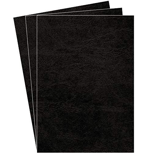 Fellowes Portadas para encuadernar de cartón símil piel Delta Cuero, extra rígido, 250 micras, 100% reciclables, formato A4, con certificación FSC, pack de 100, color negro Fellowes Portadas para encuadernar de cartón símil piel Delta Cuero, extra rígido, 250 micras, 100% reciclables, formato A4, con certificación FSC, pack de 100, color negro