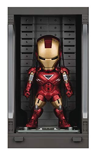 Figura Hall of Armor Iron Man Mark Vi 8 cm. Iron Man 3. Beast Kingdom Toys. Mini Egg Attack. con luz