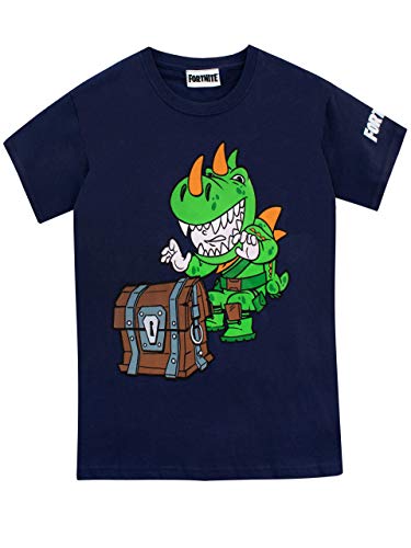 Fortnite Camiseta de Manga Corta para Niños Azul 12-13 Años
