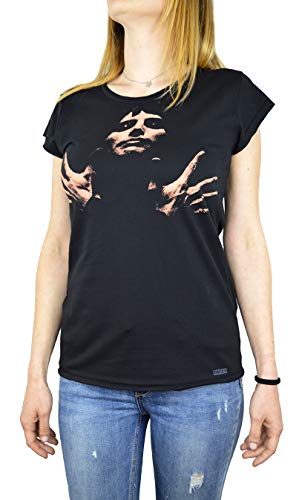 Freddie Mercury Bohemian Rhapsody Coral | Faces T-Shirt Mujer Made In Italy 100% Algodón | Impresión del Manual de La Pantalla de Agua (S Mujer)