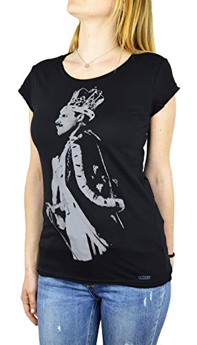 Freddie Mercury Crown | Faces T-Shirt Mujer Made In Italy 100% Algodón | Impresión del Manual de La Pantalla de Agua (XL Mujer)