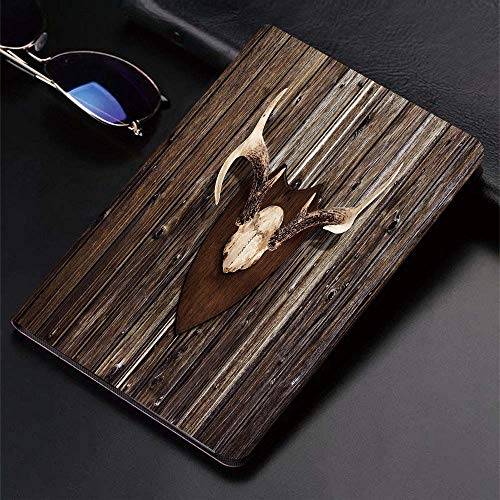 Funda para iPad (9,7 Pulgadas, 2018/2017 Modelo, 6ª / 5ª generación), Decoración de astas, Casa rústica Cabaña Cabaña Muro con astas Caza Lodge Co,Slim PU Protectora Carcasa con con Auto-Sueño/Estela Funda para iPad (9,7 Pulgadas, 2018/2017 Modelo, 6ª / 5ª generación), Decoración de astas, Casa rústica Cabaña Cabaña Muro con astas Caza Lodge Co,Slim PU Protectora Carcasa con con Auto-Sueño/Estela