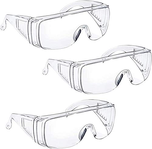 Gafas protectoras Tavool antivaho, protección para los ojos con visión clara, resistentes a los arañazos y a los rayos UV, para personas que llevan gafas, unisex, 3 unidades