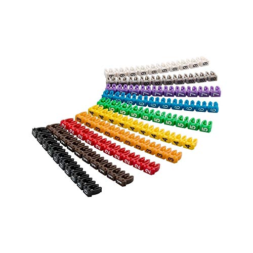 goobay Clips para marcar Cables 0-9" por diámetro, de Colores Coloreado 2,5 mm