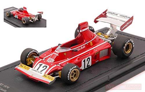 GP REPLICAS GP43-001A Ferrari 312 B3 N.12 1974 Niki Lauda 1:43 Die Cast Model Compatible con
