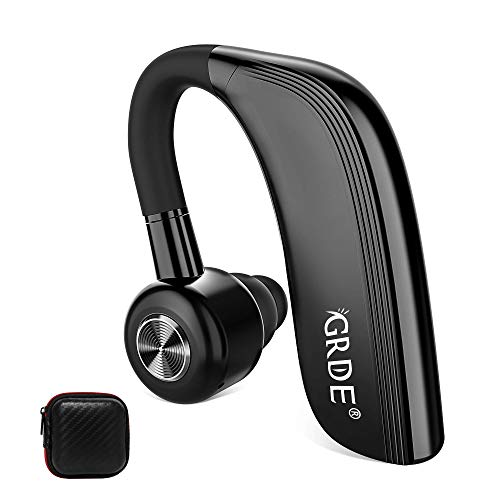 GRDE Auriculare Inalámbricos, Siri Manos Libres Bluetooth Auricular In-Ear con 25 Horas de Tiempo de Conversación HD Micrófono Cancelación de Ruido para Smartphone Business y Driving
