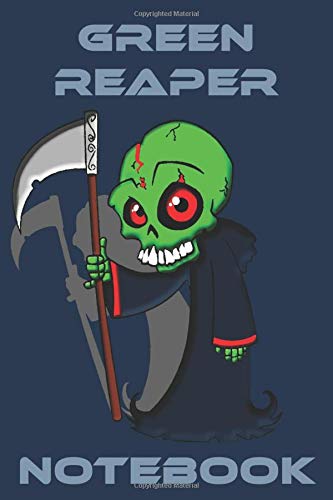 Green Reaper Notebook - Shades of Blue - College Ruled (Death)
