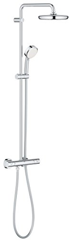 Grohe Tempesta Cosmopolitan 210 - Sistema de ducha con termostato, alcachofa de 210 mm y teleducha de 100 mm con dos chorros y acabado cromado (Ref. 27922001) Grohe Tempesta Cosmopolitan 210 - Sistema de ducha con termostato, alcachofa de 210 mm y teleducha de 100 mm con dos chorros y acabado cromado (Ref. 27922001)