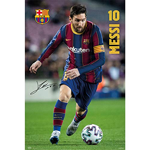 Grupo Erik - Póster de Fútbol, Fc Barcelona 2020/2021 Messi, 61x91,5 cm