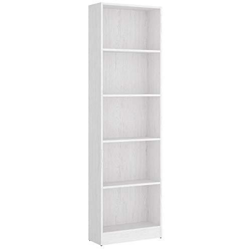 HABITMOBEL Librería Oficina Alta con 6 estantes Color Artic, Medidas: Alto 185cm. Ancho 53cm. Fondo 26cm HABITMOBEL Librería Oficina Alta con 6 estantes Color Artic, Medidas: Alto 185cm. Ancho 53cm. Fondo 26cm
