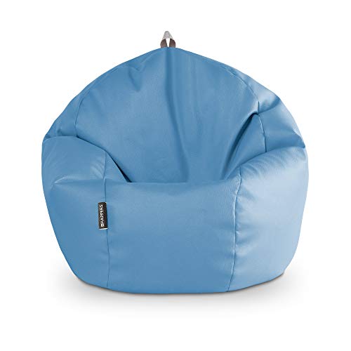 HAPPERS Puff Pelota Polipiel Interior Azul Cielo