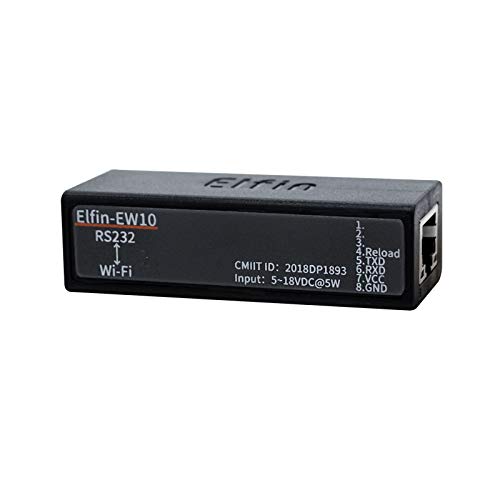 HF Elfin-EW10 - Dispositivo de red inalámbrica (WiFi, servidor serial a Ethernet, modbus TPC, función IP, RJ45 RS232 a servidor serie WiFi (sólo servidor serie) HF Elfin-EW10 - Dispositivo de red inalámbrica (WiFi, servidor serial a Ethernet, modbus TPC, función IP, RJ45 RS232 a servidor serie WiFi (sólo servidor serie)