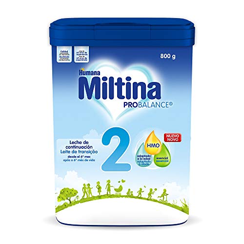 Humana MILTINA PROBALANCE 2 Leche infantil con HMO (Componente en leche materna); Fórmula de continuación para bebés 6-12 meses.- 800g