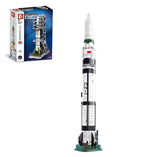 HYZM Technic - Bloques de construcción de satélite artificial espacial serie aeroespacial, 1627 piezas modelo Rocket con minifiguras, compatible con Lego