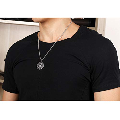 I will take action now - Collar de Acero de Titanio, diseño Vintage de Manos religiosas con Texto en inglés I will take action now - Collar de Acero de Titanio, diseño Vintage de Manos religiosas con Texto en inglés