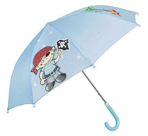 Idena 53089 - Paraguas infantil para niños y niñas, aprox. 70 cm de diámetro, diseño de piratas