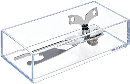 iDesign Cubertero para cajón, organizador de cajones pequeño de plástico, separador de cajones para cubiertos y otros utensilios, transparente