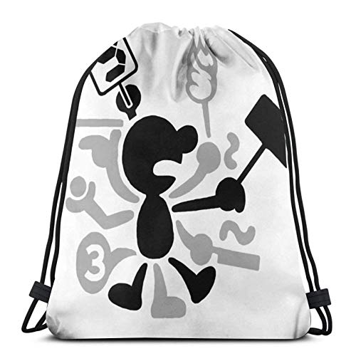 Jard-Baby Mr. Game and Watch Sport Sackpack Mochila con cordón Saco de Bolsa de Gimnasio Jard-Baby Mr. Game and Watch Sport Sackpack Mochila con cordón Saco de Bolsa de Gimnasio