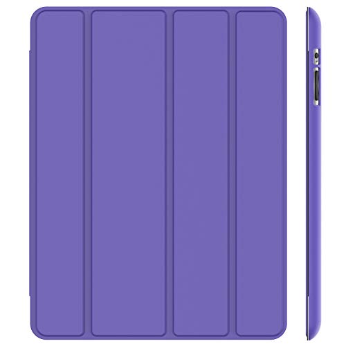 JETech Funda para iPad 4, iPad 3 y iPad 2, Carcasa con Soporte Función, Auto-Sueño/Estela (Púrpura) JETech Funda para iPad 4, iPad 3 y iPad 2, Carcasa con Soporte Función, Auto-Sueño/Estela (Púrpura)