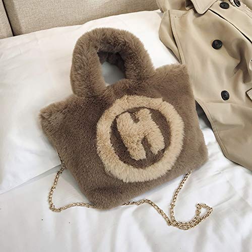 jinda Bolso Casual Juvenil De Color Puro Para Mujer, Otoño E Invierno, Bolso Pequeño De Mensajero Portátil De Felpa, Bolso De Mano 28 cm de largo 10 cm de ancho 24 cm de alto Estilo Cuatro H: Marrón jinda Bolso Casual Juvenil De Color Puro Para Mujer, Otoño E Invierno, Bolso Pequeño De Mensajero Portátil De Felpa, Bolso De Mano 28 cm de largo 10 cm de ancho 24 cm de alto Estilo Cuatro H: Marrón
