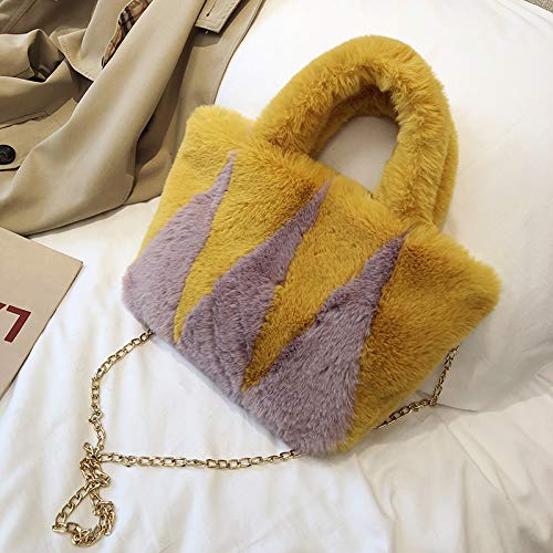 jinda Bolso Casual Juvenil De Color Puro Para Mujer, Otoño E Invierno, Bolso Pequeño De Mensajero Portátil De Felpa, Bolso De Mano 28 cm de largo 10 cm de ancho 24 cm de alto Estilo 2: amarillo jinda Bolso Casual Juvenil De Color Puro Para Mujer, Otoño E Invierno, Bolso Pequeño De Mensajero Portátil De Felpa, Bolso De Mano 28 cm de largo 10 cm de ancho 24 cm de alto Estilo 2: amarillo
