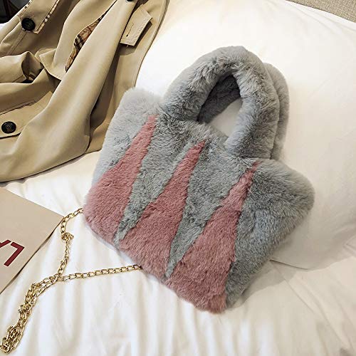jinda Bolso Casual Juvenil De Color Puro Para Mujer, Otoño E Invierno, Bolso Pequeño De Mensajero Portátil De Felpa, Bolso De Mano 28 cm de largo 10 cm de ancho 24 cm de alto Estilo 2: gris jinda Bolso Casual Juvenil De Color Puro Para Mujer, Otoño E Invierno, Bolso Pequeño De Mensajero Portátil De Felpa, Bolso De Mano 28 cm de largo 10 cm de ancho 24 cm de alto Estilo 2: gris
