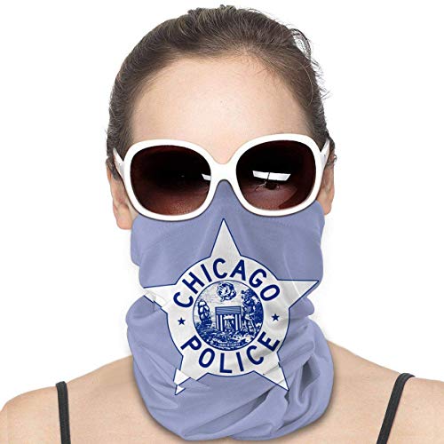 JONINOT Pañuelos Reutilizables con Polaina de Cuello con Logotipo de la policía de Chicago para Hombres y Mujeres