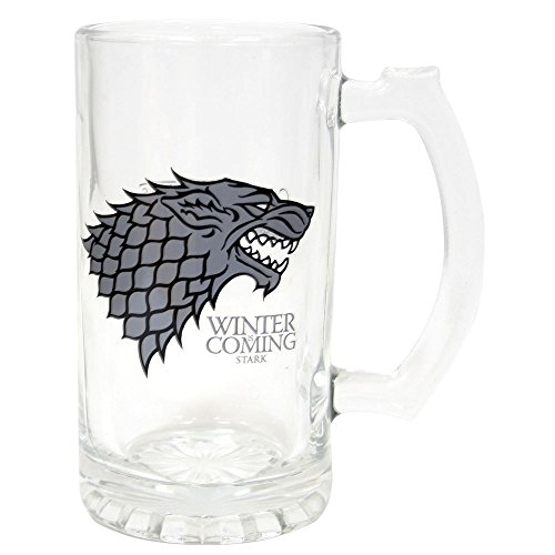 Juego de Tronos SDTSDT27345 - Jarra para Cerveza de Cristal, diseño Stark Winter Is Coming (SD Toys SDTSDT27345) - Jarra Winter is Coming Stark