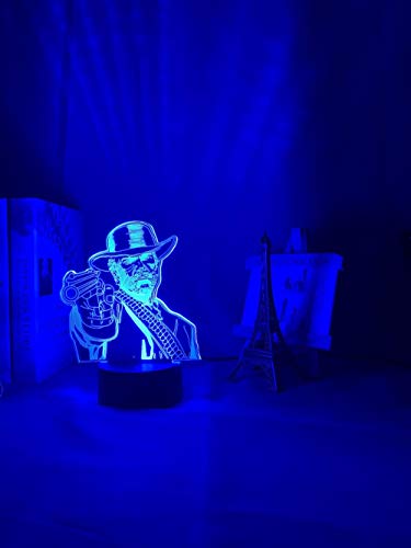 Juego Red Dead Redemption 2 regalo acrílico 3D lámpara para sala de juegos, decoración nocturna RDR2 Arthur Morgan figura infantil LED luz nocturna christmas tree DUYAO00