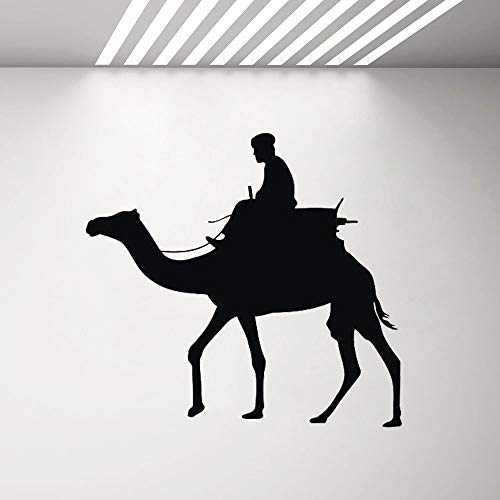 JXAA Camello Desierto árabe beduino Silueta Etiqueta de la Pared decoración del hogar Sala de Estar Vinilo Pegatina Dormitorio Arte Papel Tapiz 86x80 cm