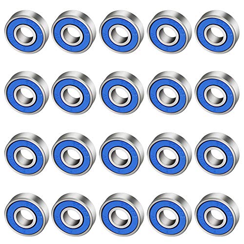 KLYNGTSK 20 PCS Antifricción para Monopatín 608rs Cojinetes de Patines de Rueda ABEC-9 Miniatura Radial Rodamientos Cojinetes de Bolas de Ranura para Monopatines, Patines (8mm x 22mm x 7mm) KLYNGTSK 20 PCS Antifricción para Monopatín 608rs Cojinetes de Patines de Rueda ABEC-9 Miniatura Radial Rodamientos Cojinetes de Bolas de Ranura para Monopatines, Patines (8mm x 22mm x 7mm)