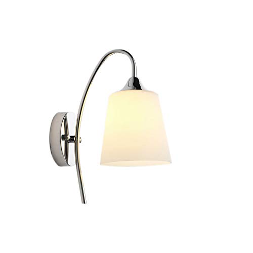 Lámpara de pared principal sola decoración del hogar lámpara de pared de vidrio dormitorio dormitorio lámpara de pared de cabecera alto 24 * ancho 10 CM luz cálida