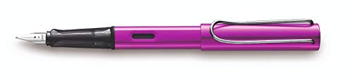Lamy - Pluma estilográfica Al-Star Vibrant Pink – Edición limitada 2018 – Pluma fina (F) – Incluye cartucho de prueba Lamy T10 azul borrable – Fabricado en Alemania – Colección ALSTAR