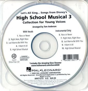 Let 's All Sing Songs From Disney' s HIGH School Musical 3 (showtrax CD). Para Coro