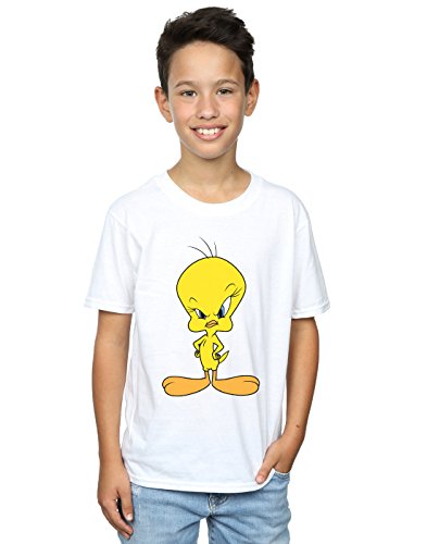 Looney Tunes Niños Angry Tweety Camiseta Blanco 7-8 Years