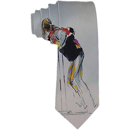 Los esquiadores para hombres se centran seriamente en la corbata de esquí Corbata de poliéster Corbatas de jacquard tejidas Corbatas Regalo novedoso para hombres