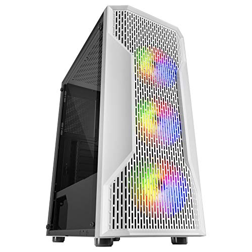 Mars Gaming MCAW, Caja PC Gaming ATX, 3xVentiladores FRGB, Panel Lateral, Blanco Mars Gaming MCAW, Caja PC Gaming ATX, 3xVentiladores FRGB, Panel Lateral, Blanco