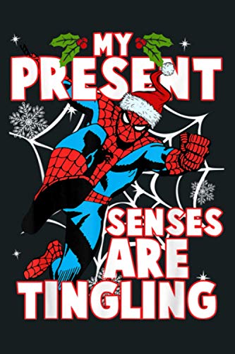 Marvel Spider Man Present Senses Tingling Christmas: Notebook Planner -6x9 inch Daily Planner Journal, To Do List Notebook, Daily Organizer, 114 Pages