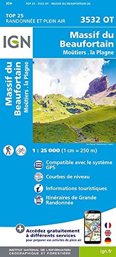 Massif Du Beaufortain 1 : 25 000 (Top 25 & série bleue - Carte de randonnée)